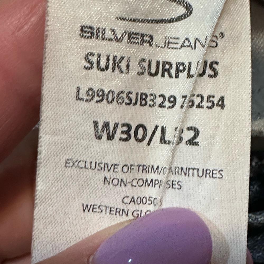 Silver Y2K Suki Surplus bootcut women’s jeans sz 30/32 - Picture 8 of 13